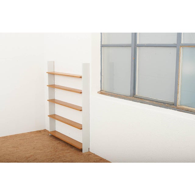 Open Shelf Bookcase in Grey Wood with Veneered Shelves by Erika Schlaepfer-Thoene for Hegnauer, 1956 For Sale - Image 10 of 12