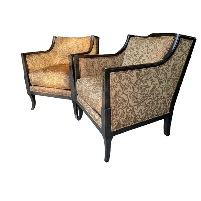 French Country Set of Two French Country Style Accent Chairs by Guy Chaddock For Sale - Image 3 of 12