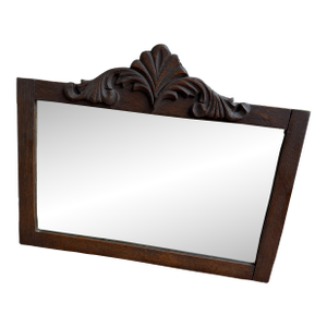 Hand Carved Oak Wood Mirror Landscape