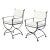 Pair of Neoclassical Style Powder-Coated Iron Curule Armchairs For Sale
