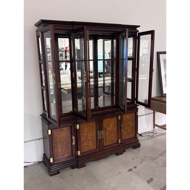 Design Plus Gallery presents a Circa 1996 Imperial Dynasty Oriental Style Display Cabinet from Universal Furniture....