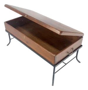 Vintage Hope Chest Storage Box on Metal Frame Box