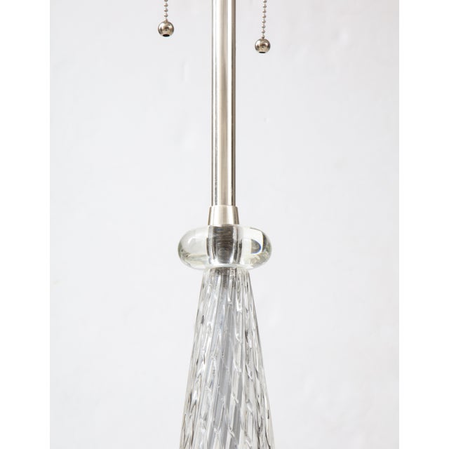 Glass Archimede Seguso Murano Glass floor Lamp - A Pair For Sale - Image 7 of 11