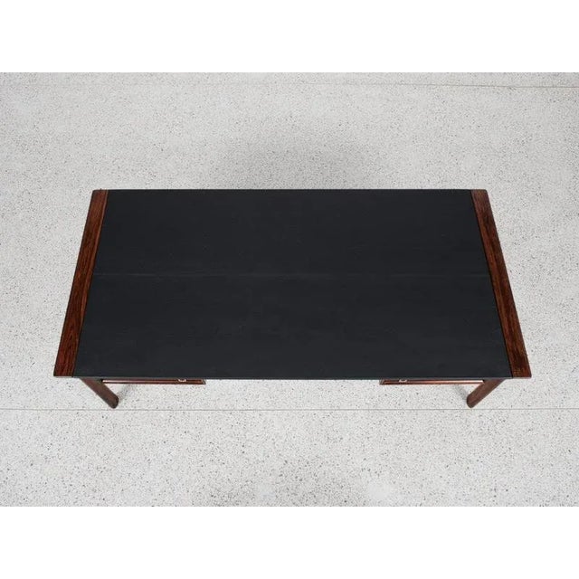 Wood Vintage Danish Desk in Rosewood and Black Leather by Arne Vodder for Sibast, 1960s For Sale - Image 7 of 13