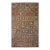 1900s Small Brown Earth Tone Geometric Folk Art Antique American Hooked Rug For Sale