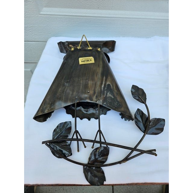 Curtis Jere Pair of Brutalist Mid-Century Modern Metal Owls For Sale - Image 4 of 12