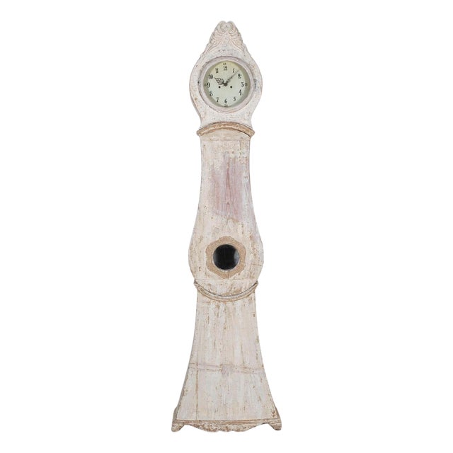 Rare 1820s Swedish Mora Clock with Original Paint and Mechanism For Sale