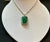 Emerald GIA Certified 8 Ct Natural Emerald Cut Emerald & Diamond Pendant, 14KWG Chain For Sale - Image 8 of 18