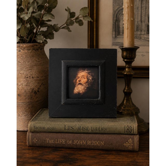 Description A small-scale reproduction after William Holman Hunt’s St. Peter, originally painted in 1827–1910, presented...
