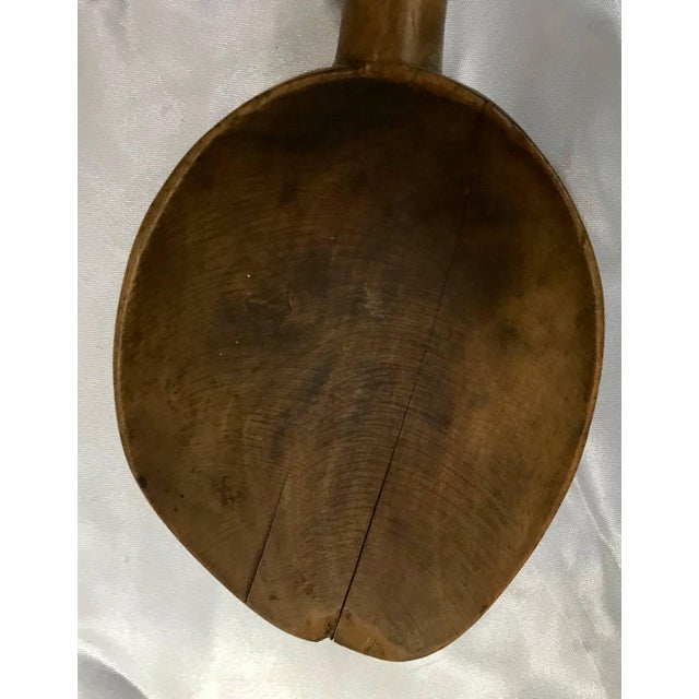 Rustic Late 19th Century French Wooden Spoon Paddle For Sale - Image 3 of 5