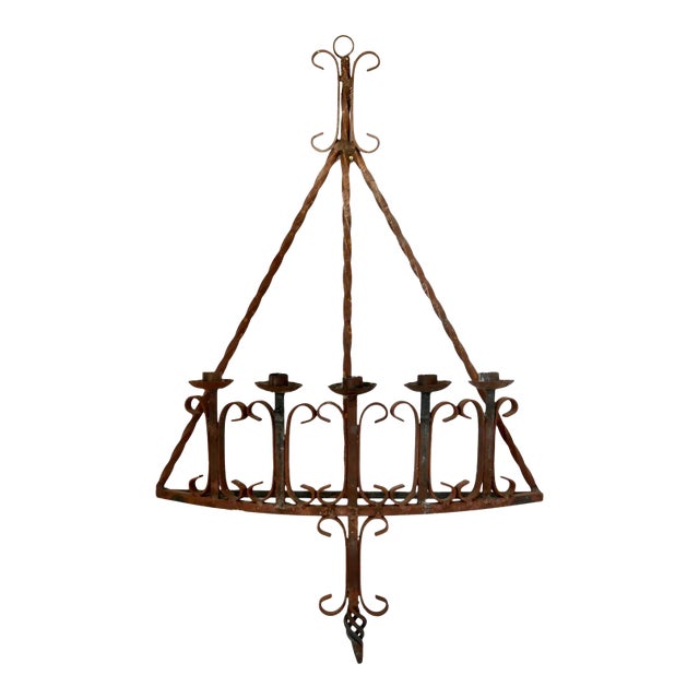 Early 20th Century California Wrought Iron Wall Candelabra For Sale