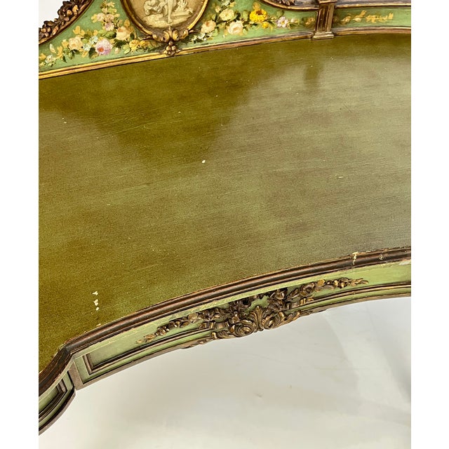 Vintage Italian Venetian Painted Kidney-Shaped Writing Desk or Vanity For Sale - Image 17 of 18