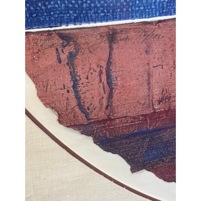 Glass "Canyon Glow" Original Collograph Textile Art by Sandra Bowden, 72/100 For Sale - Image 7 of 10