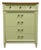 Bassett Furniture Ticino Collection Cream Painted 36" Chest of Drawers W. Solid Cherry Top 238-96-251 For Sale
