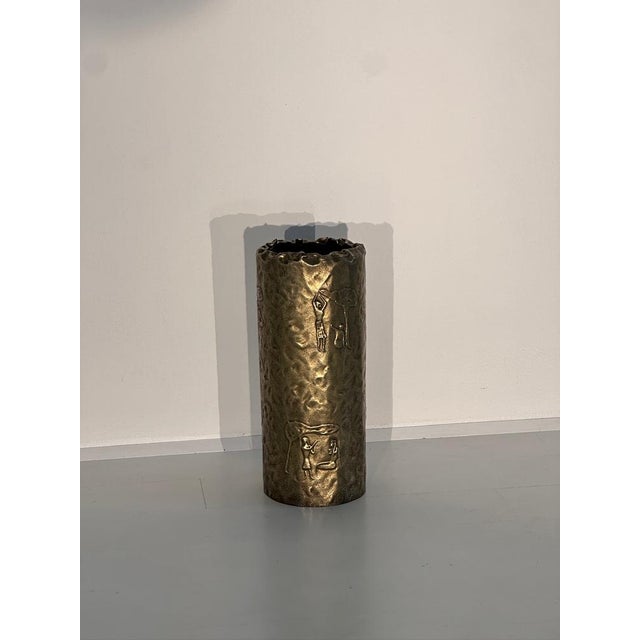Gold Brutalist Umbrella Stand by Angelo Bragalini, 1960s For Sale - Image 8 of 10
