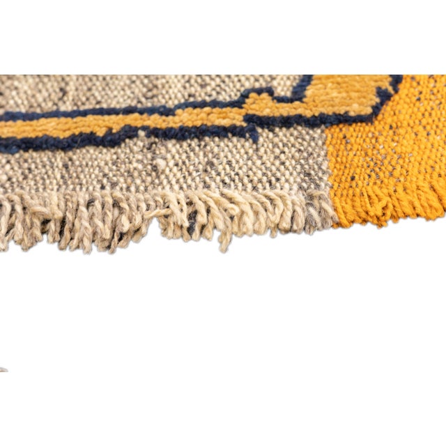 Textile Antique Handwoven Gabbeh Palas Textile Art For Sale - Image 7 of 11