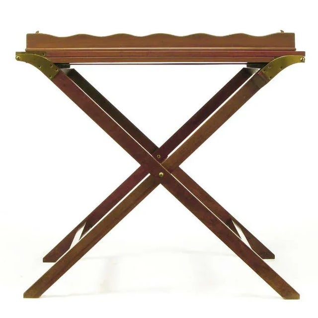 1950s Baker Serving Table With Removable Tray and Butterfly Top For Sale - Image 5 of 9