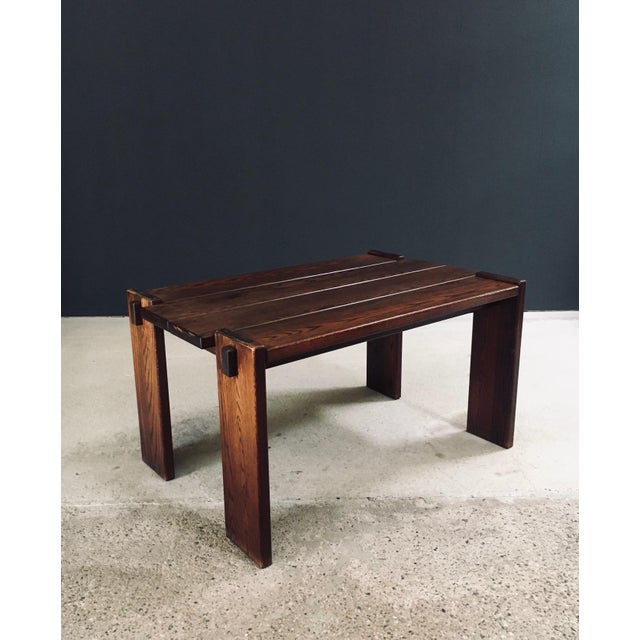 Constructivist Oak Dining Table, Belgium, 1960s For Sale - Image 9 of 18