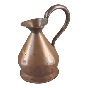 Antique 19th Century English Victorian Tavern Copper Half Gallon Ale Measure Vessel