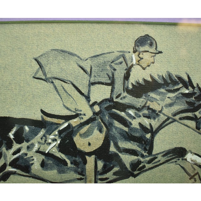 Paint Double Jump Watercolor & Gouache by Paul Brown For Sale - Image 7 of 8