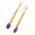 Modern Art Nouveau Amethyst Drop Earrings Silver, Gold, A Pair For Sale - Image 3 of 5