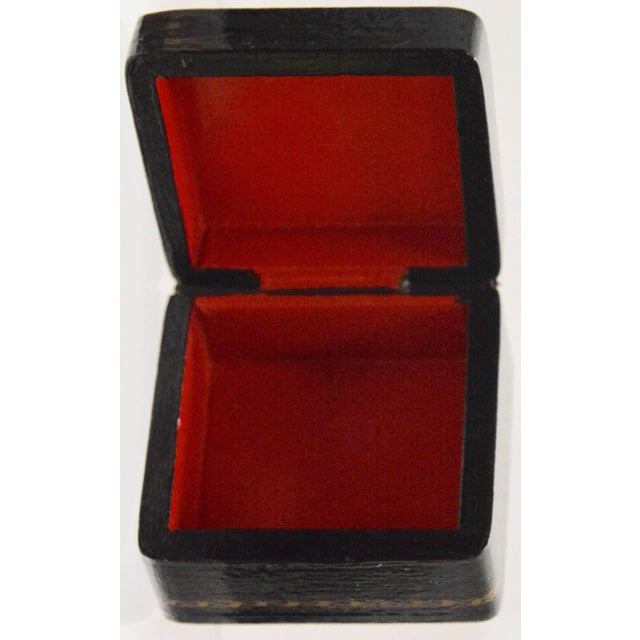 Hand-Painted Artist Signed Wooden Russian Lacquered Box For Sale - Image 4 of 6