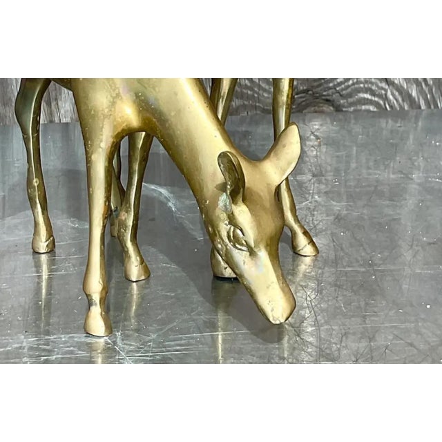 Vintage Regency Brass Deer - a Pair For Sale - Image 10 of 12