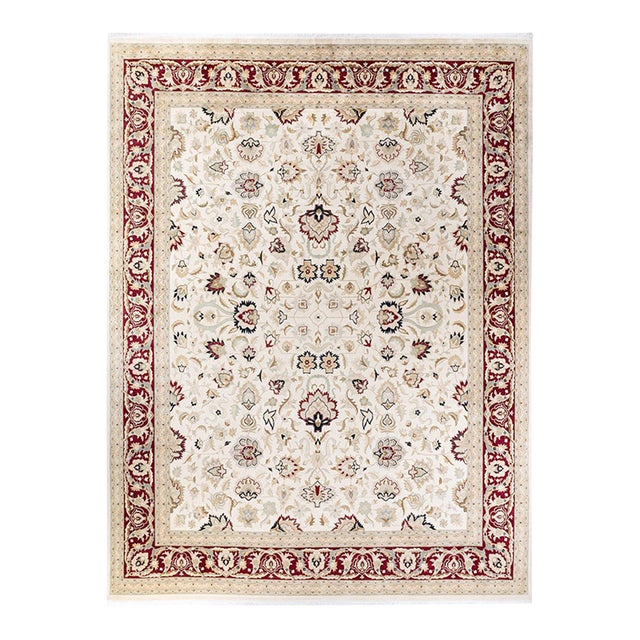 Mogul, One-of-a-Kind Hand-Knotted Area Rug - Ivory, 11' 10" x 15' 4" For Sale