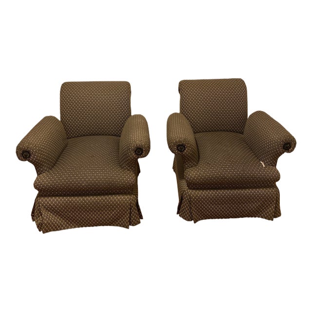 1960s Interior Crafts Inc. Rolled Armchairs Set of 2 For Sale