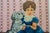1980's Framed Victorian Needlepoint of Girl and Dog For Sale - Image 4 of 9