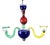 Large Italian Multicolored Murano Glass Chandelier For Sale