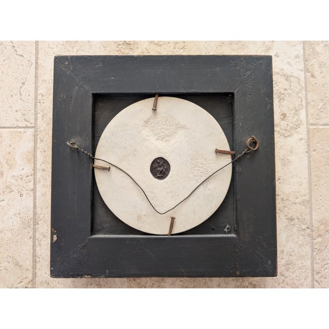 Gold High Relief Marble Plaque of Children With Giltwood Frame - Enrico Braga For Sale - Image 8 of 8