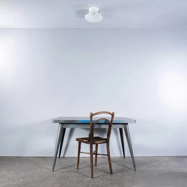 Large White Mottled Goto Glass Pendant Lamp, 1950 For Sale - Image 9 of 10