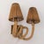 French 1950s French Rope Double Arm Sconce by Audoux-Minet For Sale - Image 3 of 8