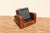 Art Deco Revival Distressed Brown Leather Club Chair & Ottoman, Circa 1980s For Sale - Image 13 of 18