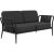 Ribbons black sofa by mowee dimensions: d83 x w160 x h81 cm material: aluminum, upholstery weight: 32 kg also available in...