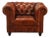 Chesterfield Style Tufted Brown Leather Club Chair For Sale