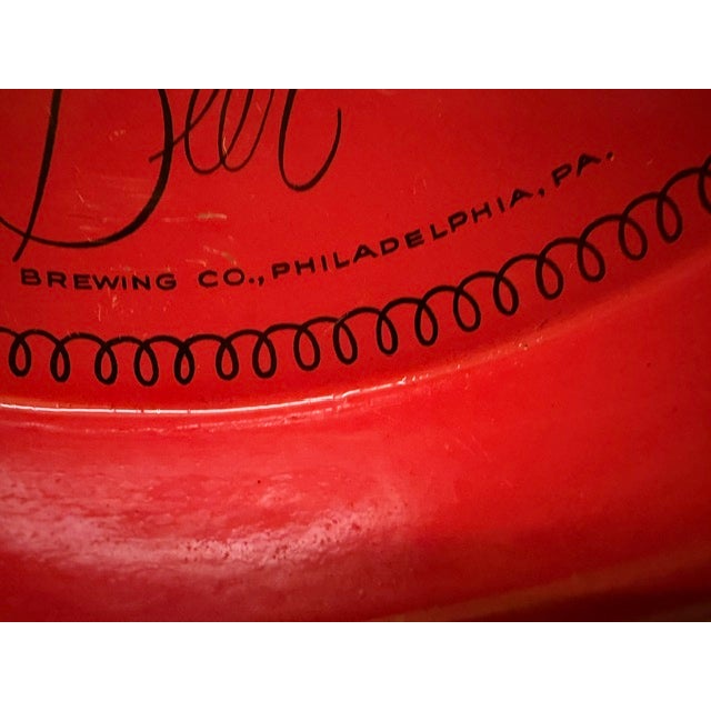 1930s William Gretz Brewing Co. Tin Litho Beer Serving Tray For Sale - Image 4 of 8