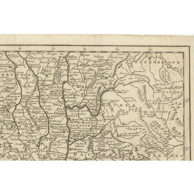 France Map of Southern Provinces by Isaak Tirion, 1757 For Sale - Image 3 of 11