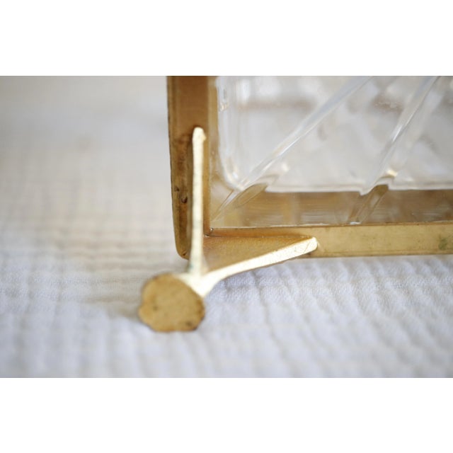 Mid-Century Fabergé Crested 24k Gold Crystal Clawfoot Baccarat Box, Signed by Tatiana Fabergé For Sale - Image 17 of 18