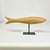 1970s Vintage Arts & Crafts Boho Chic Coastal Hand Carved Oak Fish Sculpture, Steel Museum Mount For Sale - Image 9 of 13