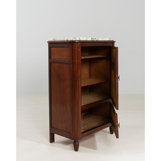 Art Deco 19th Century France Art Deco Brown Wood Storage Cabinets & Cupboards For Sale - Image 3 of 11