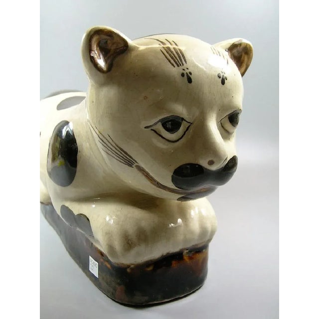 Antique Chinese Cizhou-Ware Ceramic 'Cat' Pillow For Sale - Image 5 of 11