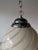 Mid-Century Modern 1970’s Italian Murano Glass Swirl Pendant Lamp Attributed to Venini For Sale - Image 3 of 12