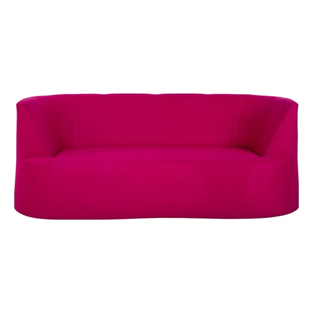 Powder 2-Seater Sofa in Magenta Fabric from Brühl For Sale