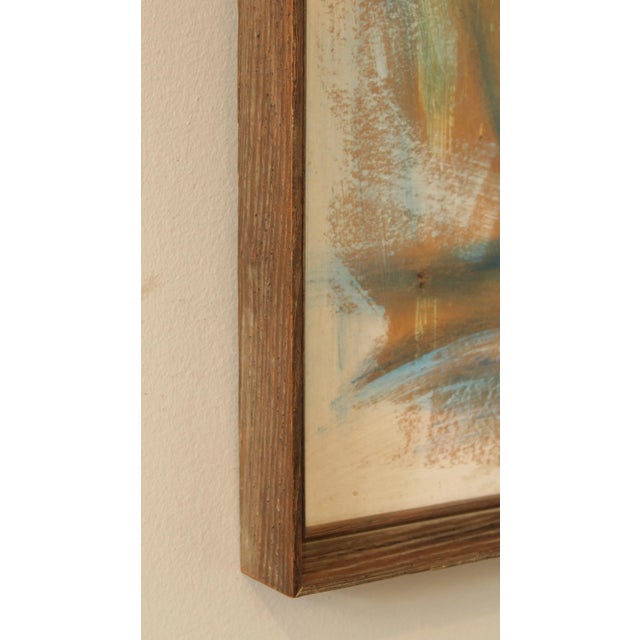 Mid Century Abstract Original Painting, Framed For Sale - Image 9 of 12