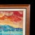 Wood Vintage Japanese Signed Oil Painting Coastal Beach Scene W/ Sailboats in Burlwood Frame For Sale - Image 7 of 11