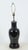 Chinese late Qing mirror black porcelain baluster vase mounted as a table lamp. Tall vase with elegant proportions....