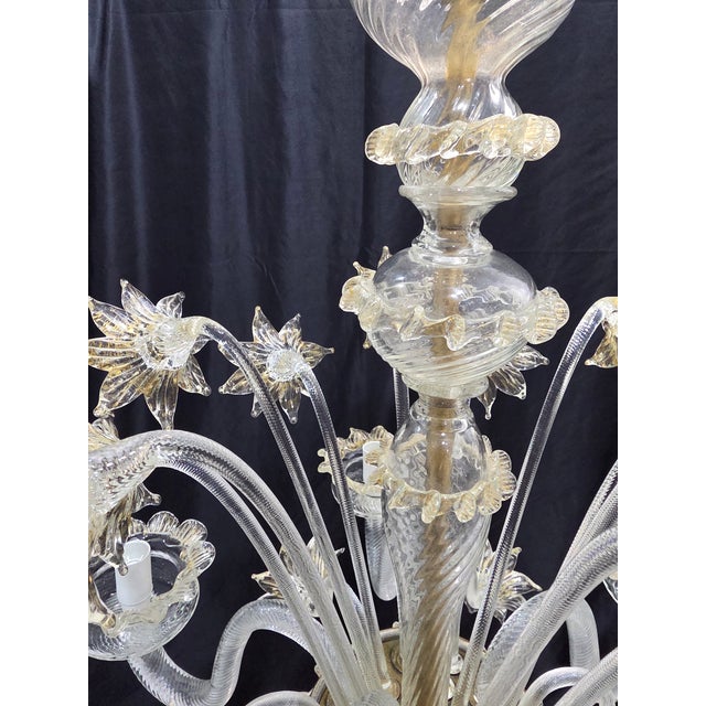 Murano Glass Floral Chandelier, 1980s For Sale - Image 10 of 15