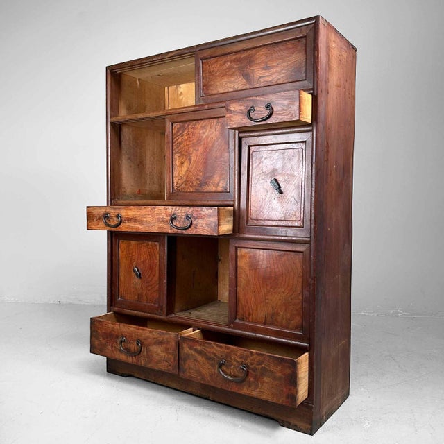 Boho Chic Antique Japanese Tea Cabinet, 1890s For Sale - Image 3 of 18